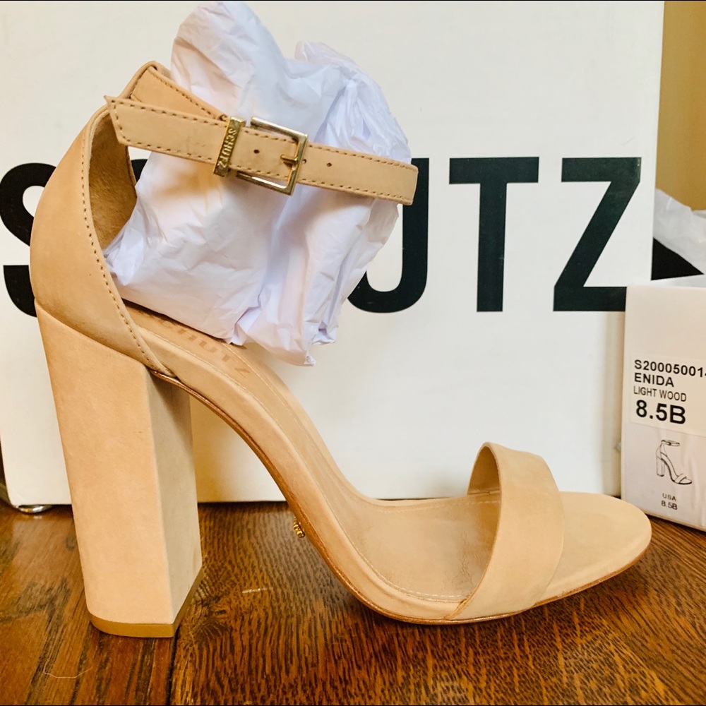 Schultz Enida Lightwood suede wedge heel